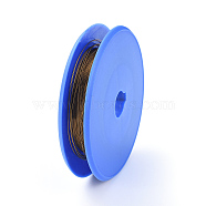 Round Copper Craft Wire, for Jewelry Making, Antique Bronze, 0.5mm, about 40m/roll(X-CWIR-E004-0.5mm-AB)