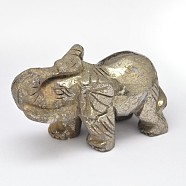 Elephant Natural Pyrite Display Decorations, 74x31x51mm(G-A145-01A)