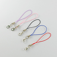 Silk Cord Loop, with Iron Lobster Clasp, Mixed Color, 46mm(MOBA-S103-M)