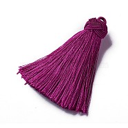 Nylon Tassel Pendants, Purple, 70~72x17~18mm, Hole: 3~4mm(FIND-I009-C11)