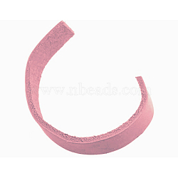 Imitation Leather Cord, Pink, 15x1.5mm, about 1.09 yards(1m)/strand(X-LC-R006-13)