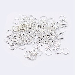 925 Sterling Silver Open Jump Rings, Round Rings, Silver, 9x1mm, Inner Diameter: 7mm, about 48pcs/10g(STER-F036-02S-1x9mm)