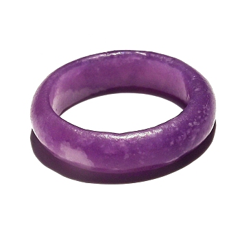 Natural Lilac Jade Finger Rings, Inner Diameter: 18~20mm