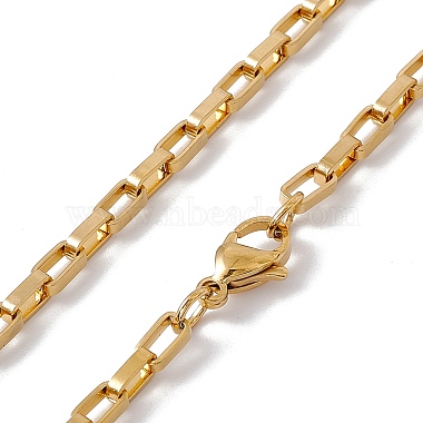 201 Stainless Steel Box Chain Necklace for Men Women(NJEW-P268-A42-2X5)-3