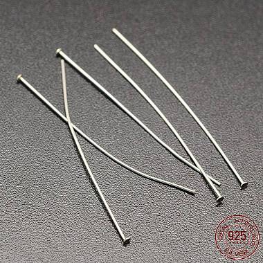 3.8cm Silver Sterling Silver Flat Head Pins