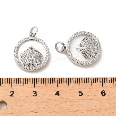 Brass Micro Pave Cubic Zirconia Pendants(KK-P260-21P)-3