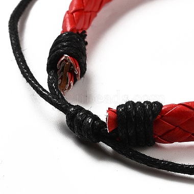 PU Imitation Leather Braided Cord Bracelets for Women(BJEW-M290-01A)-3