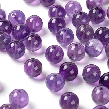 100Pcs 8mm Natural Amethyst Round Beads(DIY-LS0002-40)-4