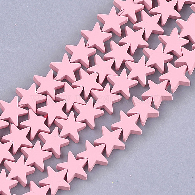 8mm Pink Star Non-magnetic Hematite Beads