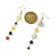 Chakra Theme Natural & Synthetic Mixed Gemstone Beads Dangle Earrings(EJEW-TA00382)-3