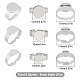 24Pcs 6 Style Adjustable 304 Stainless Steel Pad Ring Settings(STAS-SC0004-75)-2