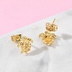 Brass Stud Earrings for Women(EJEW-G464-03G)-3