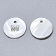 Natural White Shell Mother of Pearl Shell Charms(X-SSHEL-N036-053M)-1