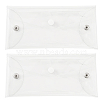 2Pcs Portable Transparent PVC Makeup Brush Bag, Makeup Brush Holder, for Women Girls, Rectangle, Clear, 9x18.8x0.8cm(MRMJ-SP0001-12B)