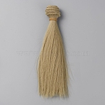 New Ladies Hair Accessories, Long & Straight Magic Tape Ponytail Hair Extensions, High Temperature Wigs, Synthetic Hair, Light Khaki, 150mm, 1m/bundle(OHAR-WH0011-43D)