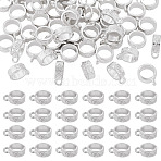 50Pcs Tibetan Style Alloy Tube Bails, Round, Silver, 12.5x9.5x4mm, Hole: 1.5mm, Inner Diameter: 7.4mm(TIBE-TAD0001-01S)