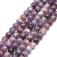 Natural Cherry Blossom Tourmaline Beads Strands, Round, 6~6.5mm, Hole: 1mm, about 62pcs/strand, 14.96''(38cm)(G-M392-01C)