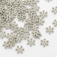 Zinc Alloy Beads Spacers, Cadmium Free & Lead Free, with One Hole, Snowflake, Platinum, 8.5x2.5mm, Hole: 1.5mm(X-PALLOY-Q062-N)