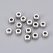 304 Stainless Steel Beads, Rondelle, 6x3mm, Hole: 2.5mm(X-STAS-E036-7)