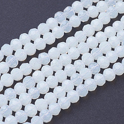 Opalite Beads Strands, Faceted Round, 4mm, Hole: 1mm, about 88~90pcs/strand, 28~30cm(EGLA-J042-4mm-31)