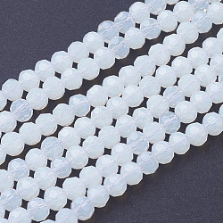 Opalite Beads Strands, Faceted Round, 4mm, Hole: 1mm, about 87~93pcs/strand, 32~33cm(EGLA-J042-4mm-31)