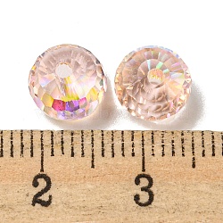 Electroplate Glass Beads, Rondelle, Lavender Blush, 8x6mm, Hole: 1.6mm, 100pcs/bag(EGLA-Z004-01B-03)