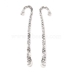 Tibetan Style Alloy Bookmarks, Lead Free and Nickel Free and Cadmium Free, Antique Silver, 79.5x15.5x2mm, Hole: 2mm(LF9212Y-NF)