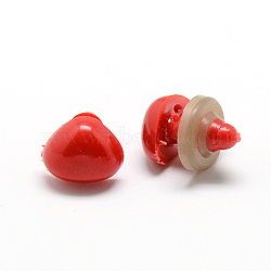 Craft Plastic Doll Noses, Safety Noses, Red, 14x16mm, Pin: 5~6mm(KY-R072-18B)
