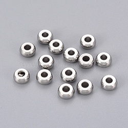 304 Stainless Steel Beads, Rondelle, 6x3mm, Hole: 2.5mm(X-STAS-E036-7)