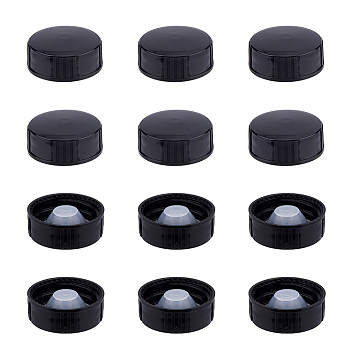 Plastic Inner Plug Bottle Caps, for Essetial Oil Bottle, Black, 32x13mm