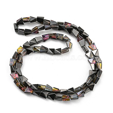 Half Plated Electroplate Transparent Glass Beads Strands(EGLA-G037-06A-HP02)-2