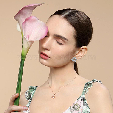 5 Pairs 5 Colors 3D Flower Cubic Zirconia Stud Earrings(EJEW-FI0001-76)-7