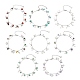 Natural & Synthetic Gemstone Anklets(AJEW-AN00512)-1
