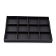 Stackable Wood Display Trays Covered By Black Leatherette(X-PCT106)-3