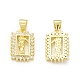 Rack Plating Brass Micro Pave Clear Cubic Zirconia Pendants(KK-C011-40G)-1