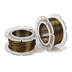 2 Rolls Round Copper Craft Wire, for Jewelry Making, Long-Lasting Plated, Coffee, 24 Gauge, 0.5mm, about 39.37 Feet(12m)/roll.(CWIR-YW0001-05F)