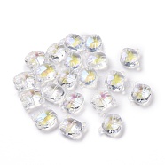 Glass Beads, for Jewelry Making, Cat, Clear AB, 12.5x14x6.5mm, Hole: 1mm(GLAA-G079-02A)