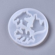 Silicone Molds, Resin Casting Molds, For UV Resin, Epoxy Resin Jewelry Making, Leaf, White, 76x8mm(DIY-F041-13E)