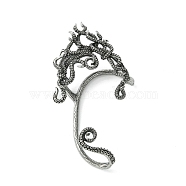 316 Surgical Stainless Steel Cuff Earrings, Octopus, Right, Antique Silver, 82x43mm(EJEW-E300-06AS-01)