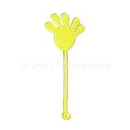 TPR Stress Toy, Funny Fidget Sensory Toy, for Stress Anxiety Relief, Sticky Hand, Yellow, 171mm, Hole: 2mm(AJEW-M211-02A)