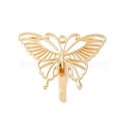 Alloy Hair Findings, Pony Hook, Ponytail Decoration Accessories, Butterfly, Light Gold, 40x52x12.5mm(OHAR-B003-07KCG)