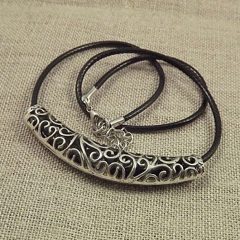 Jewelry Miao Yin Cang Yin Rose Hollow Bend Black Leather Rope Little Fish Lotus Female Short Necklace