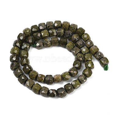 nat&uuml;rliche Epidot mit Pyrit Perlen Str&auml;nge(G-H078-C41-6mm)-3