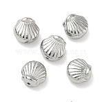 304 Stainless Steel Beads, Shell Shape, Stainless Steel Color, 7x7x4mm, Hole: 1mm(STAS-D204-48P)