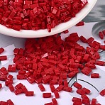 MIYUKI Half TILA Beads, Japanese Seed Beads, 2 Hole, (HTL408) Opaque Red, 5x2.3x1.9mm, Hole: 0.8mm, about 12500pcs/500g(SEED-MY05-HTL408)