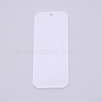 Transparent Acrylic Big Pendants, Rectangle, Clear, 90x37.5x3mm, Hole: 4mm(TACR-WH0001-38B)