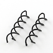 Spiral Spin Screw Iron Hair Clips, Black, 50x12mm(IFIN-R207-09)