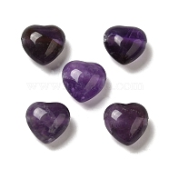 Natural Amethyst Beads, Heart, Purple, 14.5~15x14.5~15x8.5mm, Hole: 1.5mm(G-K248-A04-01)