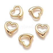 304 Stainless Steel Pendants,  Heart, Golden, 15x15x4mm, Hole: 6x11mm(STAS-J036-123A-G)