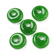 Natural Malaysia Jade Donut/Pi Disc Charms, 14~14.5x4mm, Hole: 4mm(G-G142-02J)